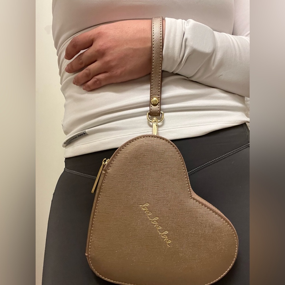 Katie Loxton Gold Heart Shaped Wristlet